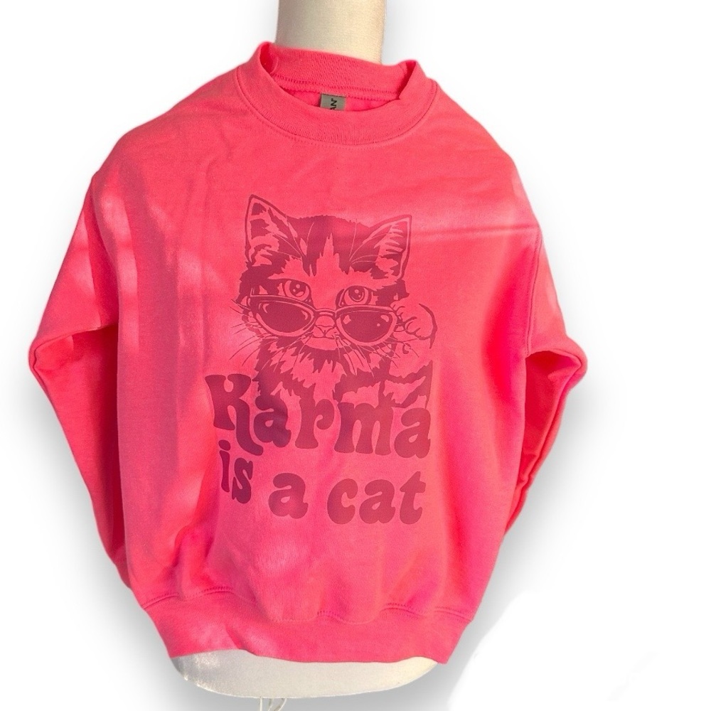 Taylor Swift fan sweater Kids crew neck sweater pink size small